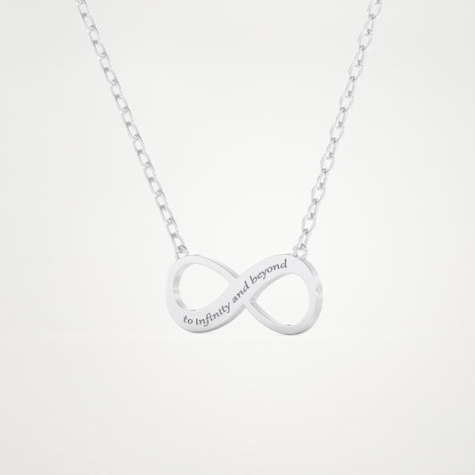 Custom Infinity Pendant Necklace – 14K/18K Gold & 925 Silver 2