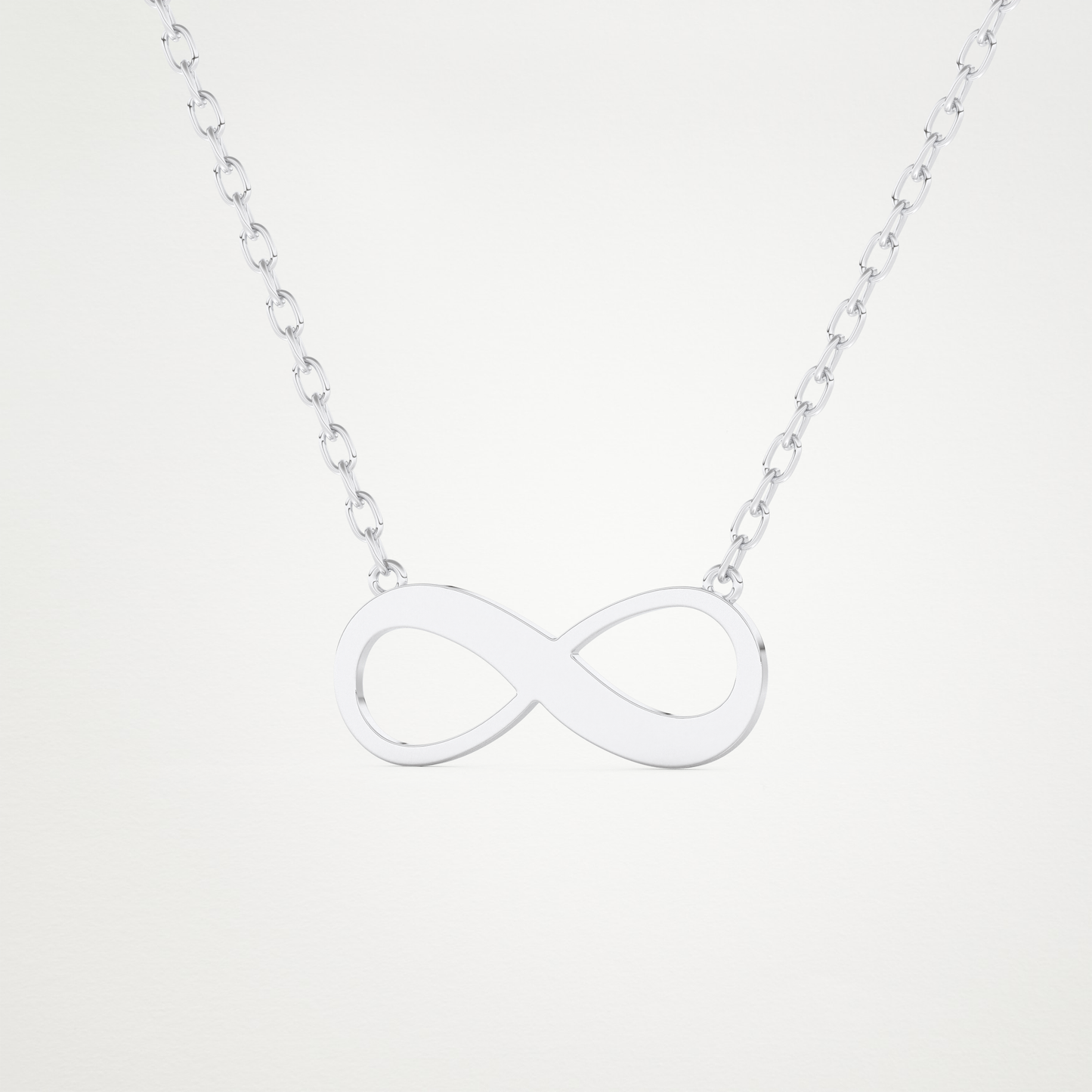 Custom Infinity Pendant Necklace – 14K/18K Gold & 925 Silver 4