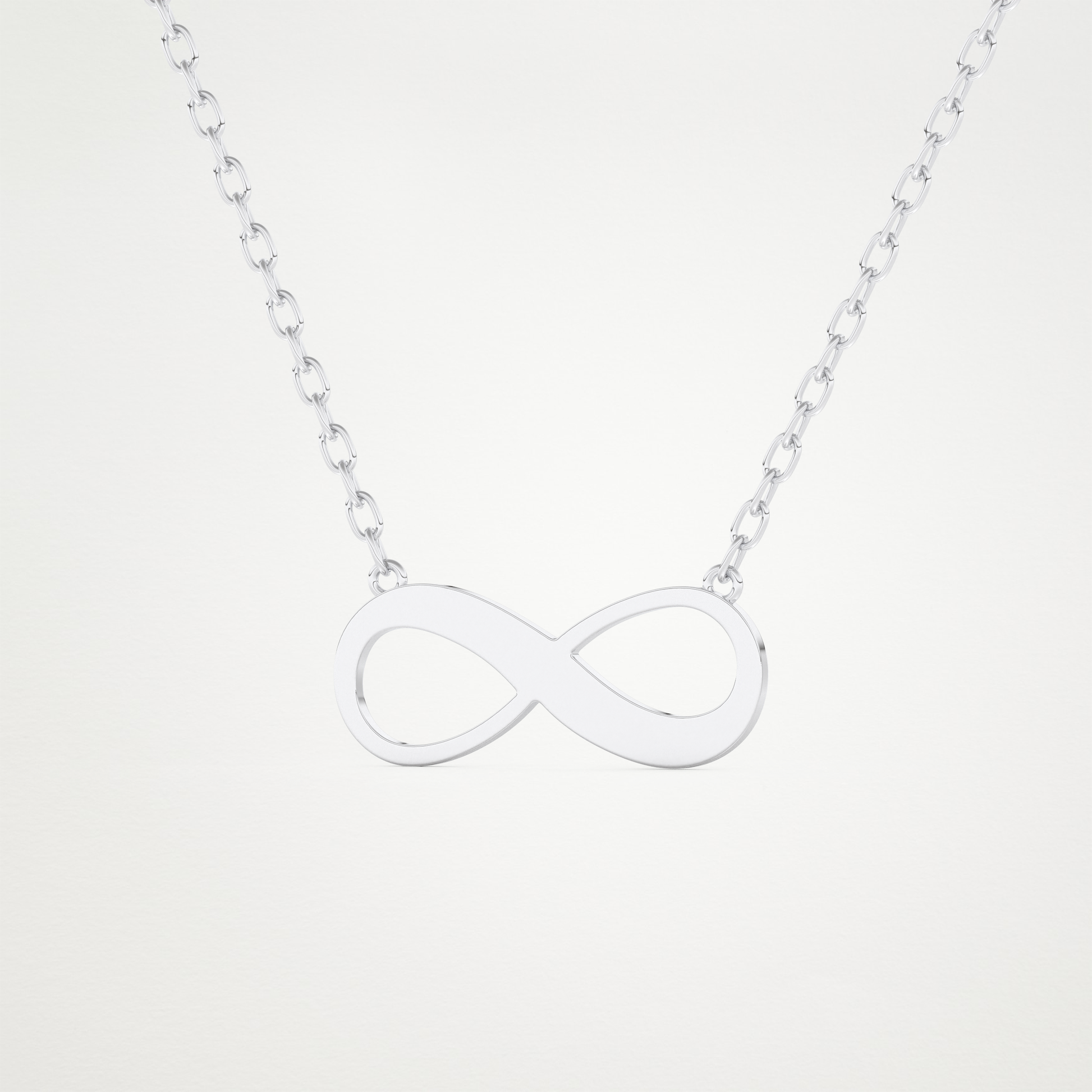 Custom Infinity Pendant Necklace – 14K/18K Gold & 925 Silver 4