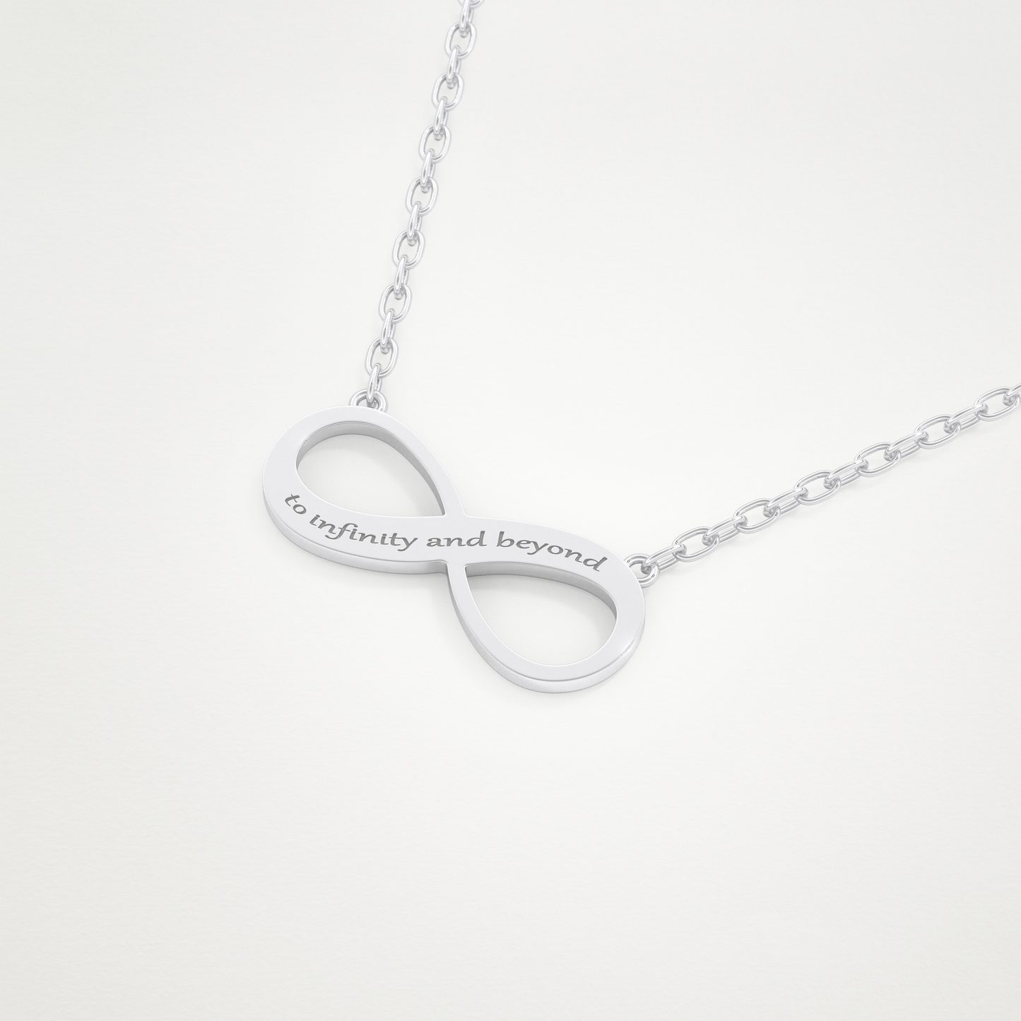 Custom Infinity Pendant Necklace – 14K/18K Gold & 925 Silver 5