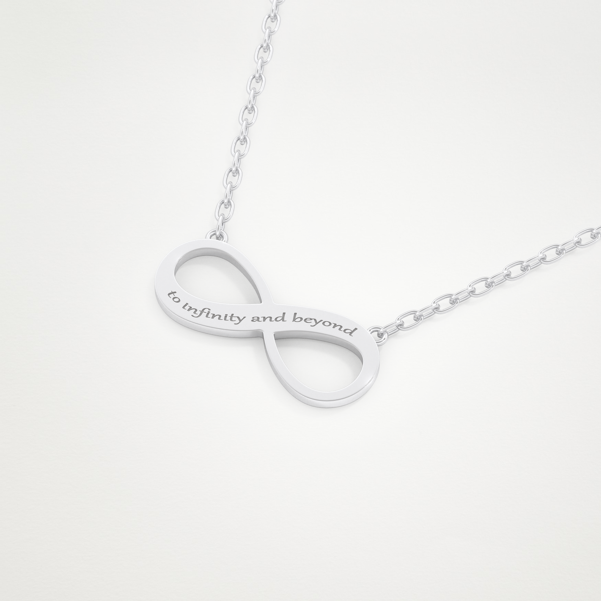 Custom Infinity Pendant Necklace – 14K/18K Gold & 925 Silver 5