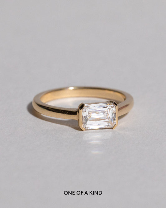 Marquise Shaped Three Stone Lab Grown Diamond Engagement Ring