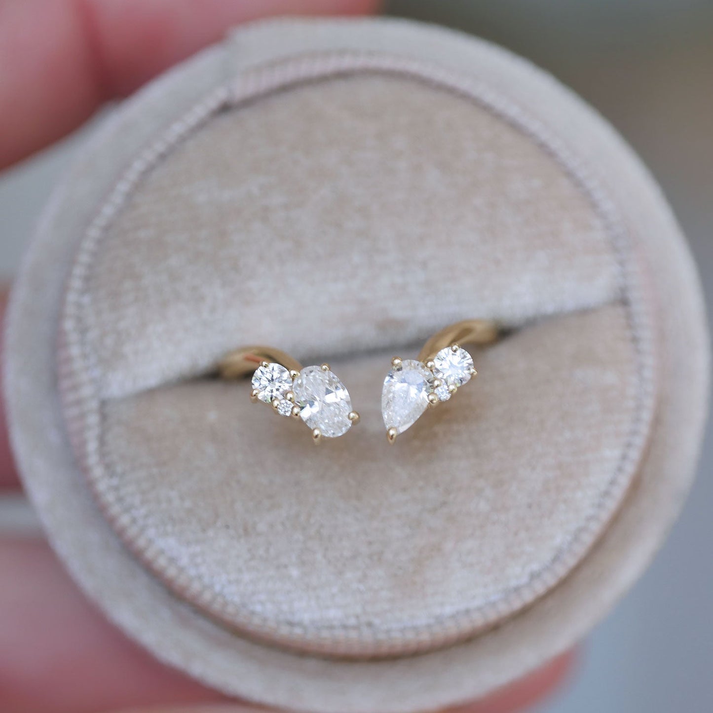 0.25 TCW Round Shaped Half Eternity Lab Grown Diamond Wedding Band