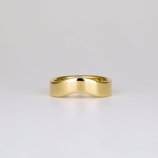 Curved Contour Wedding Band