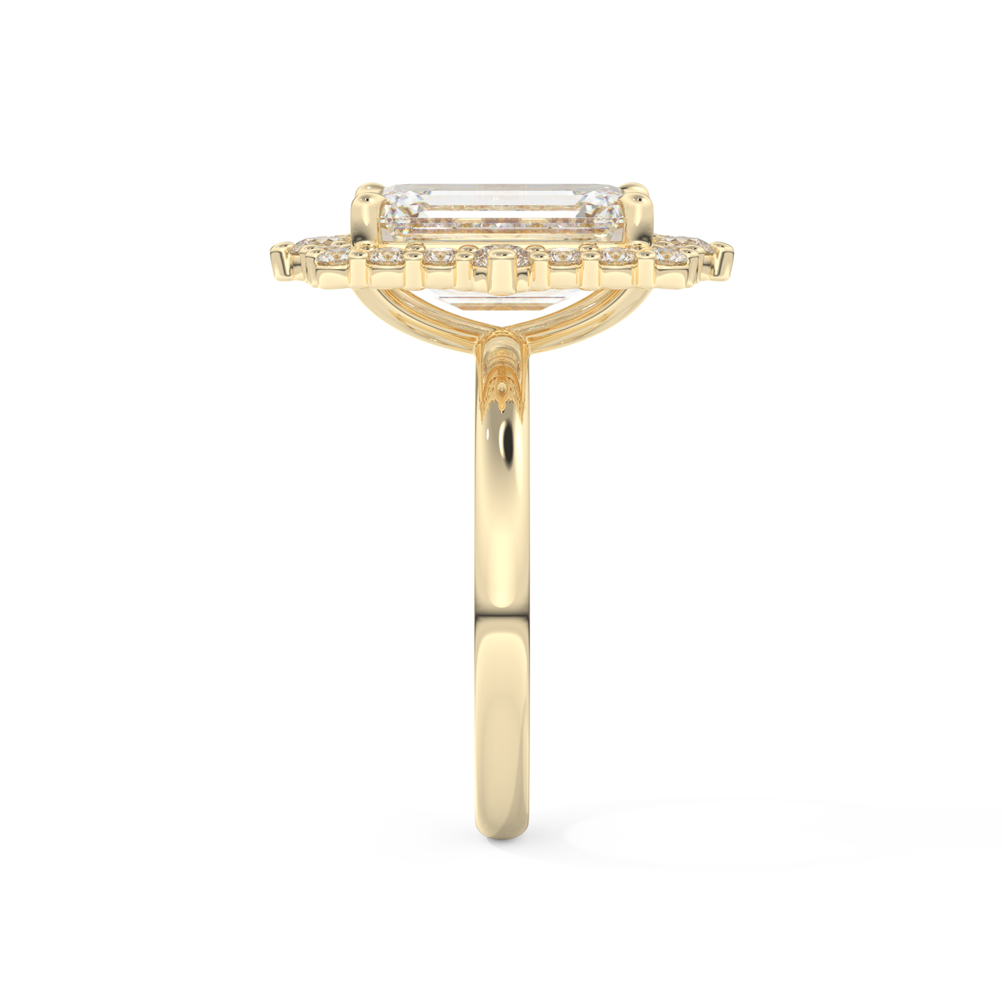 3.35 CT Emerald Halo Engagement Ring