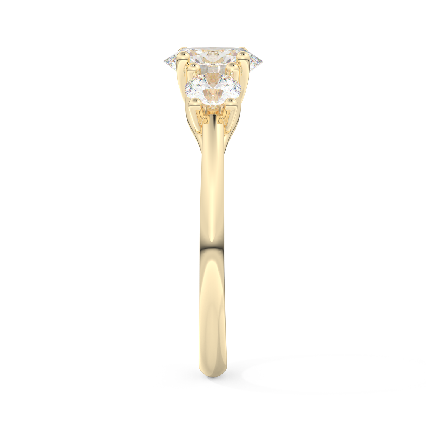 1.91 CT Oval Three Stone Engagement Ring