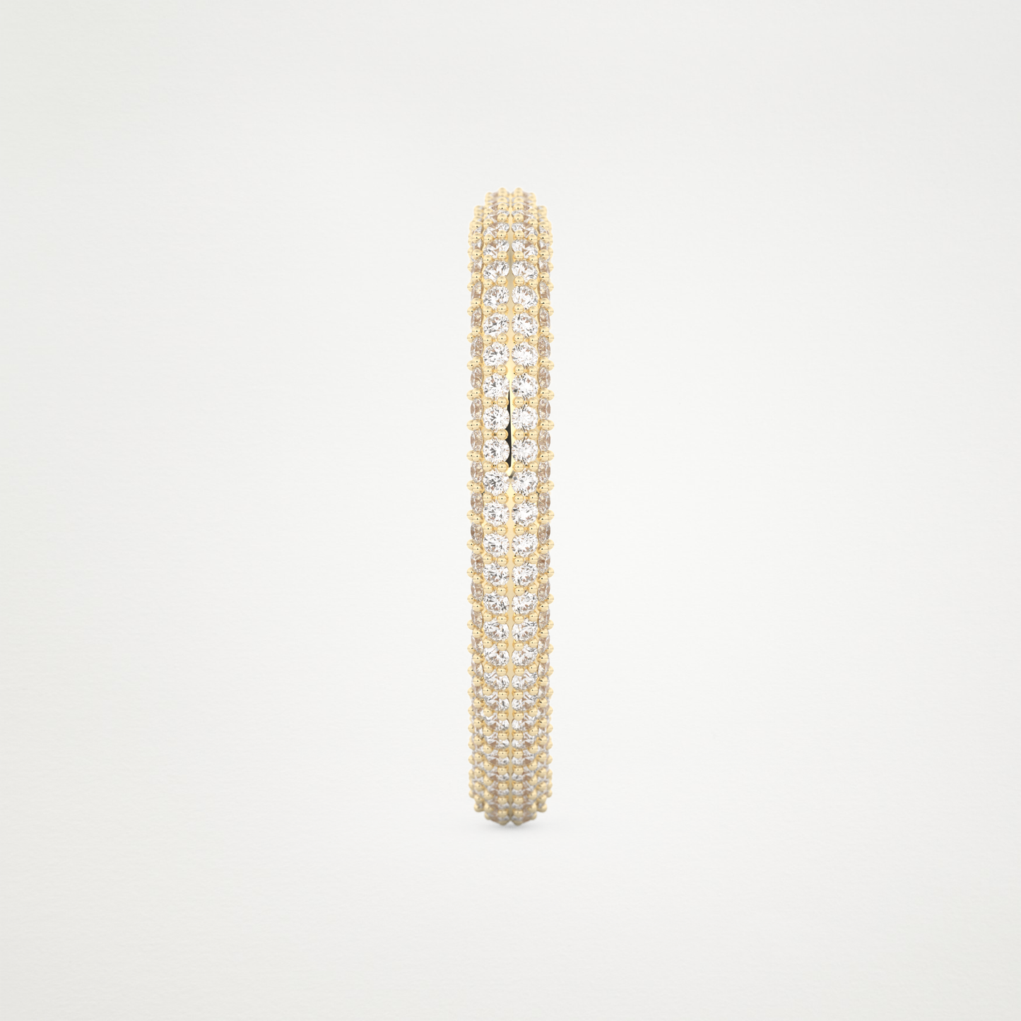 0.89 CT Round Moissanite Heart Shaped Full Eternity Wedding Band – Solid Gold Elegant and Timeless Design