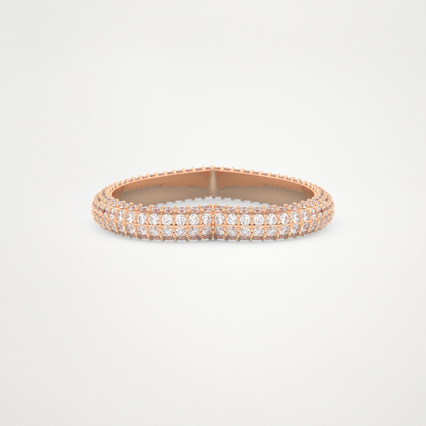 0.89 CT Round Moissanite Heart Shaped Full Eternity Wedding Band – Solid Gold Elegant and Timeless Design