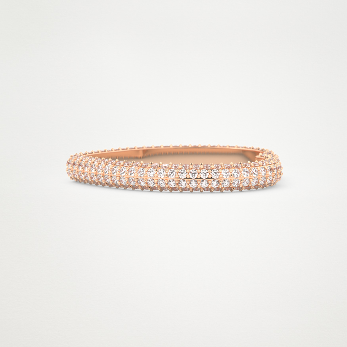 0.89 CT Round Moissanite Heart Shaped Full Eternity Wedding Band – Solid Gold Elegant and Timeless Design