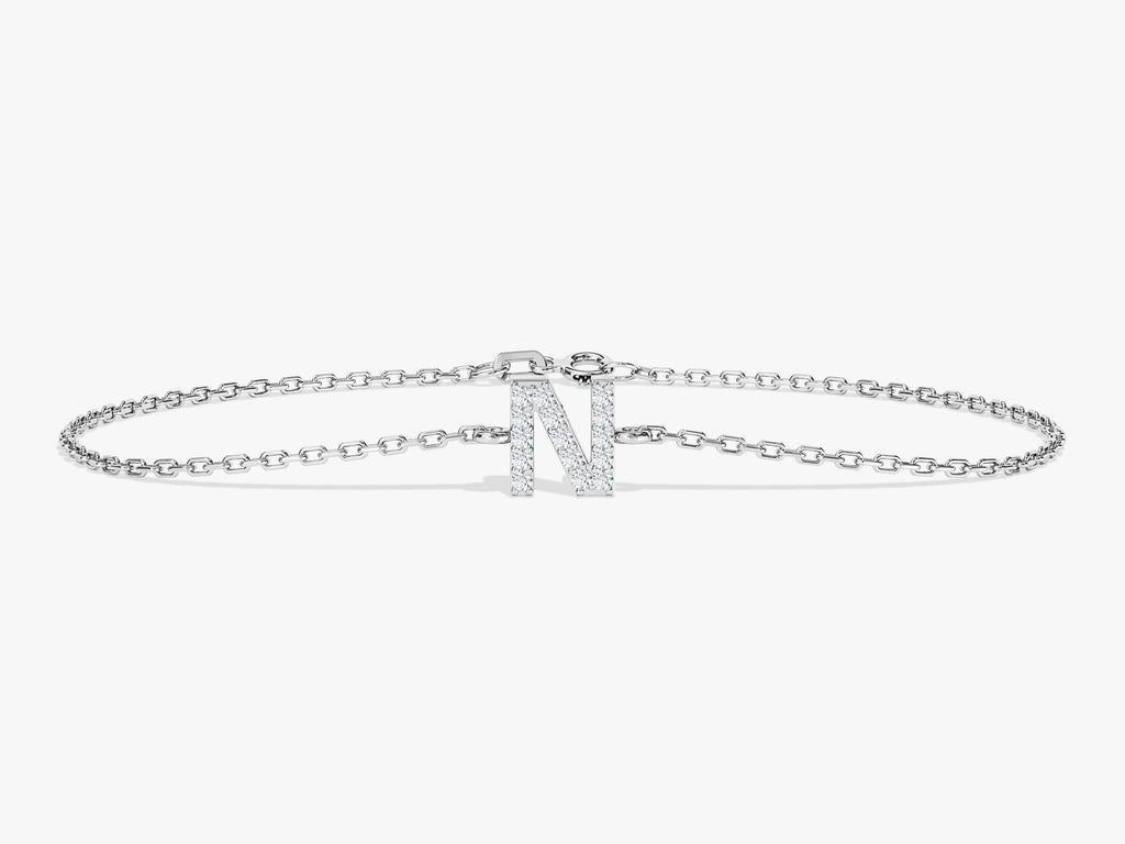 0.08 TCW Initial's Moissanite Bracelet