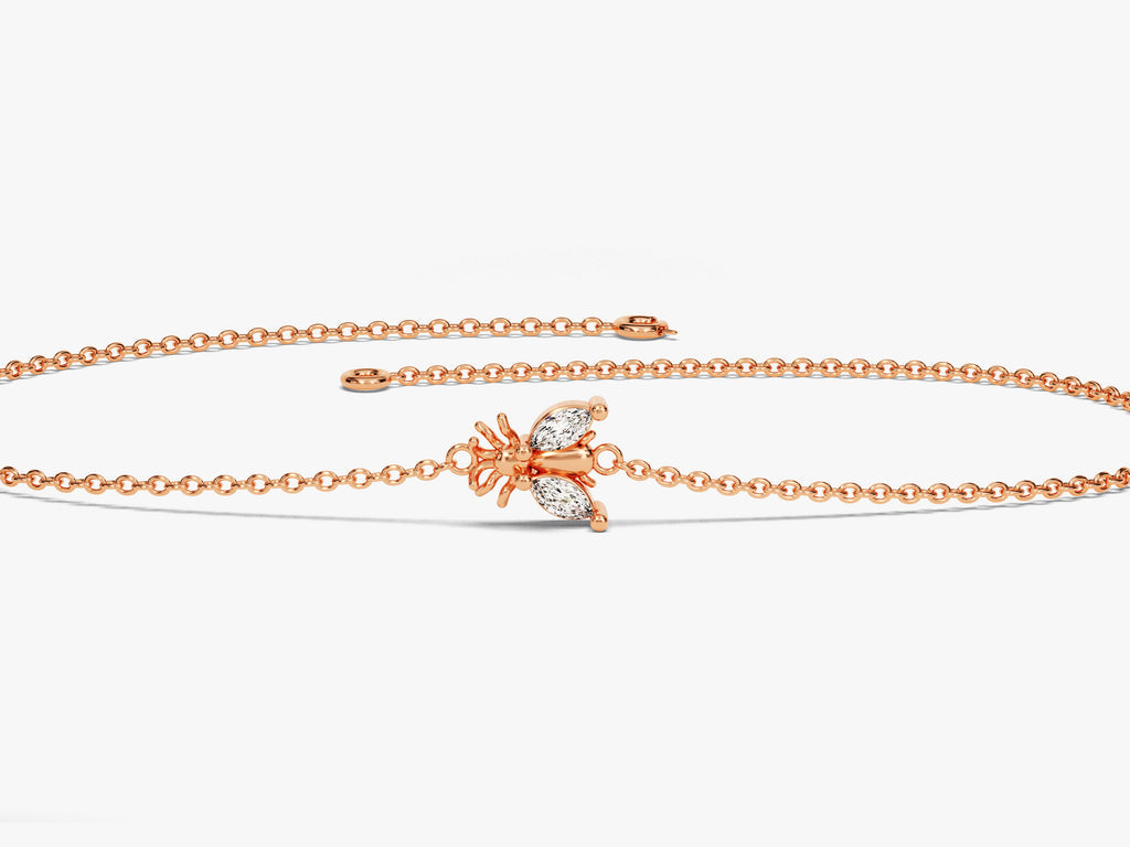 0.05 TCW Bee Shaped Moissanite Bracelet