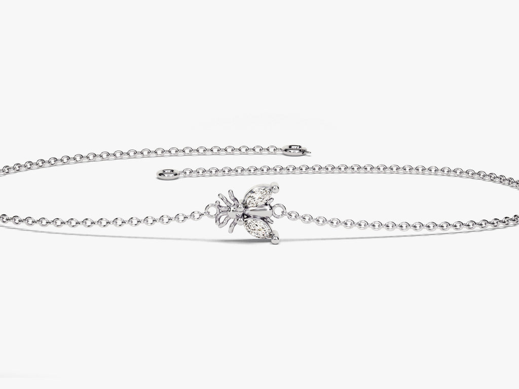 0.05 TCW Bee Shaped Moissanite Bracelet
