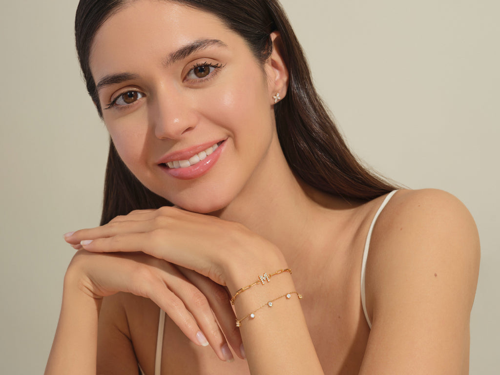 0.7 TCW Round Drop Moissanite Bracelet