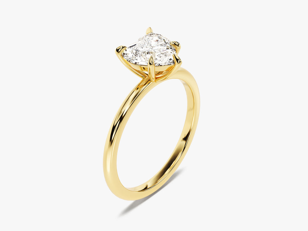 1.5 CT Heart Cut Solitaire Moissanite Engagement Ring
