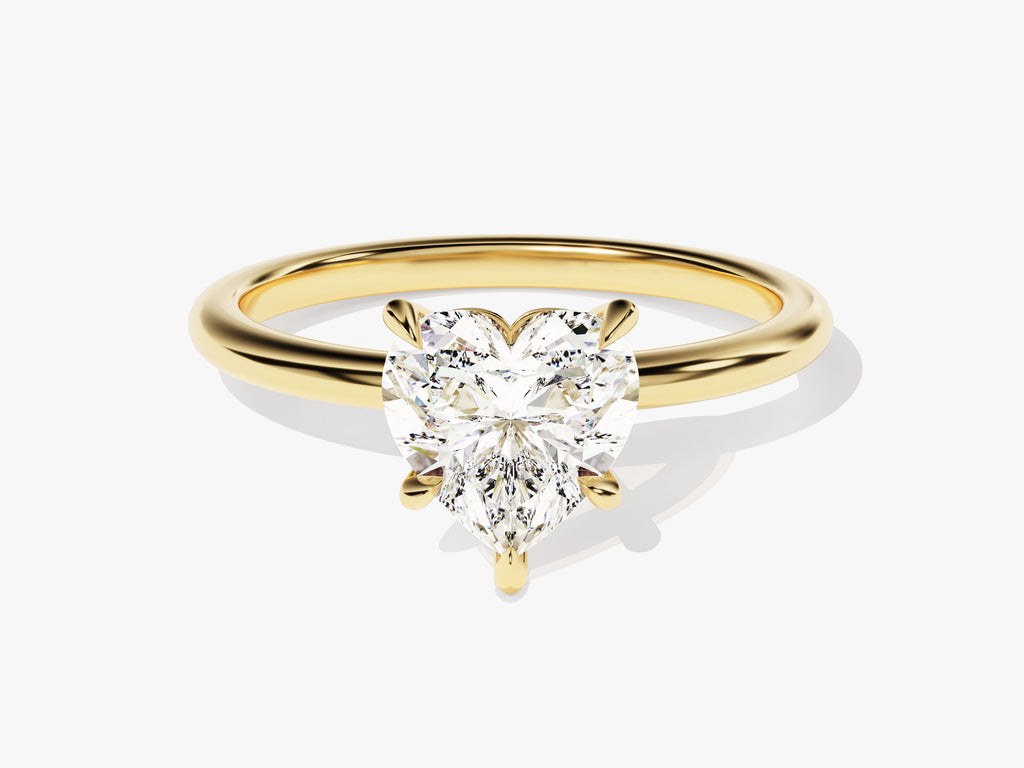 1.5 CT Heart Cut Solitaire Moissanite Engagement Ring