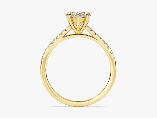 1 CT Heart Cut Pave Moissanite Engagement Ring