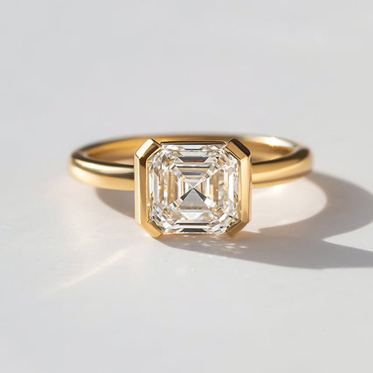 Marquise Shaped Three Stone Lab Grown Diamond Engagement Ring