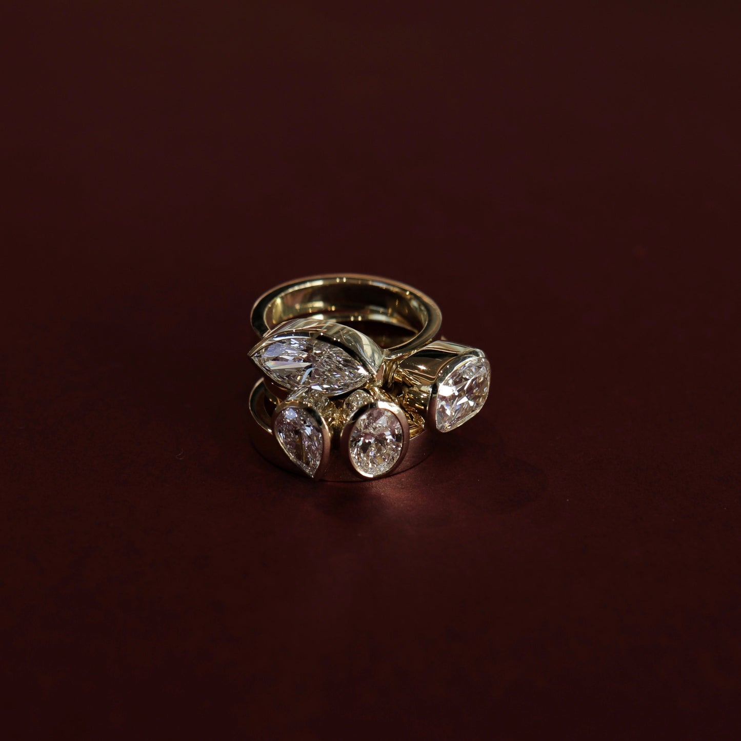 Stunning 1.5-2.5 CT Marquise Moissanite Engagement Ring with Bezel Design