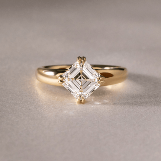 Marquise Shaped Three Stone Lab Grown Diamond Engagement Ring