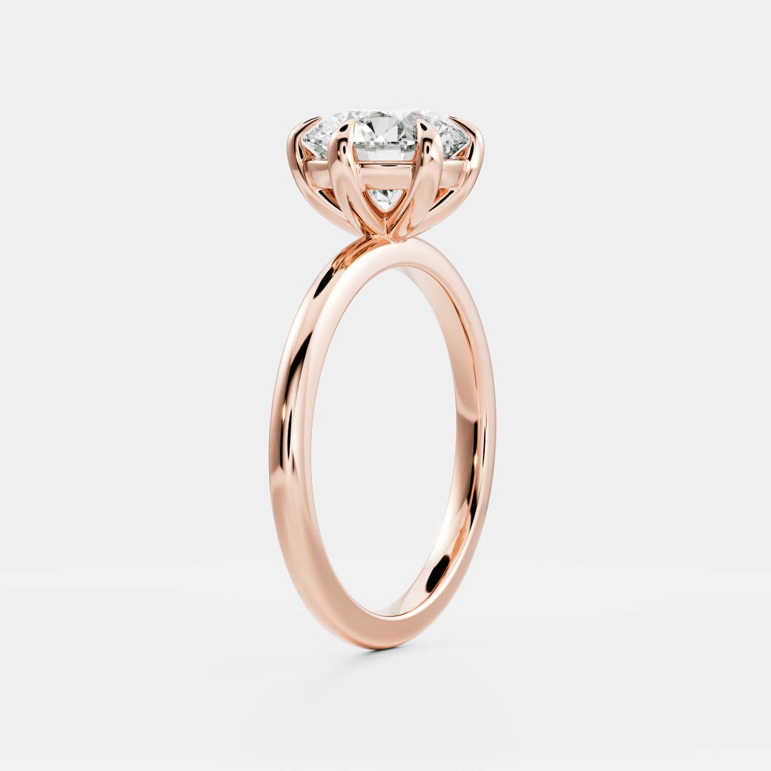 Stunning 1.0-2.0 CT Round Moissanite Engagement Ring with Solitaire Design