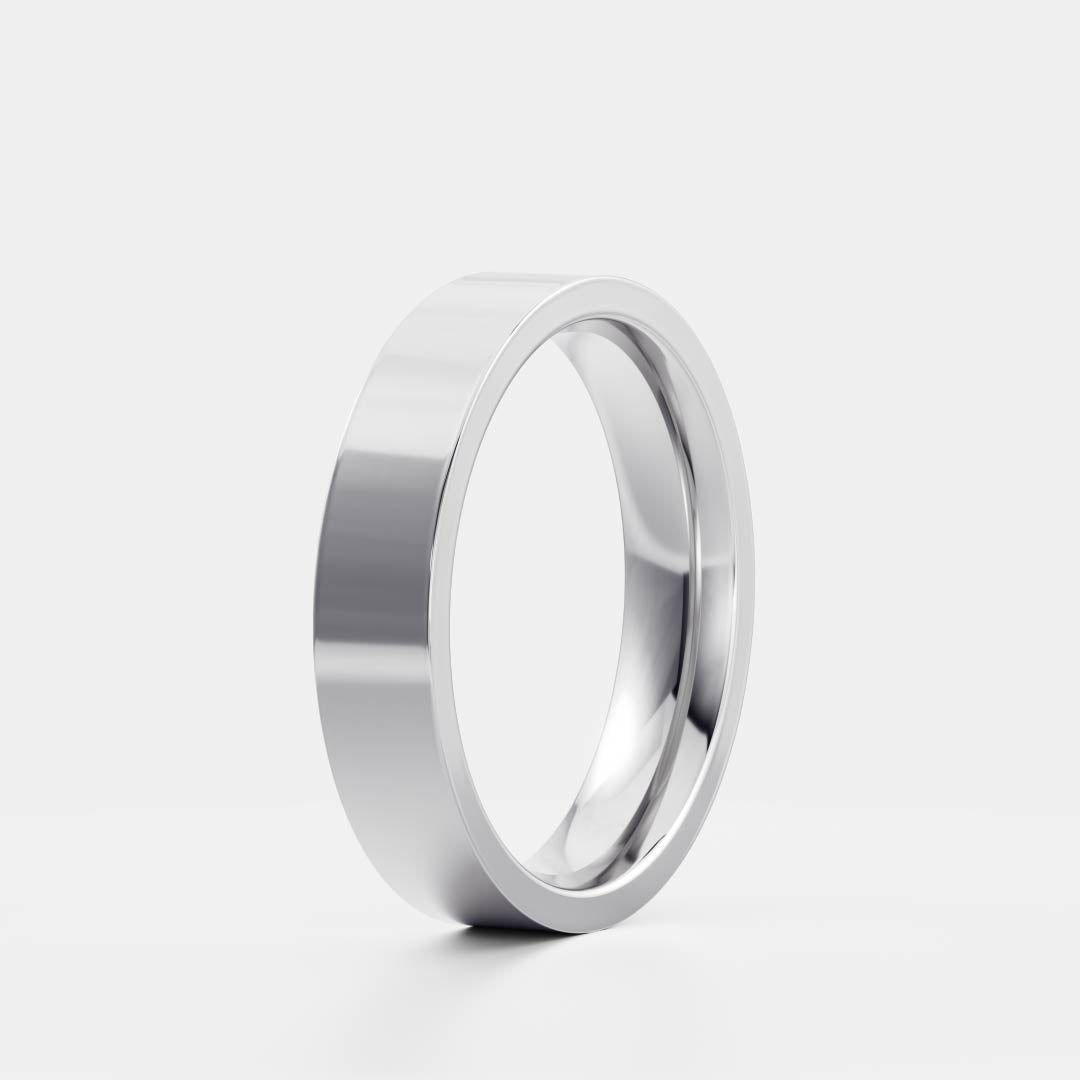 Classic 0.10 CT Round Moissanite Single Stone Wedding Band for Men's