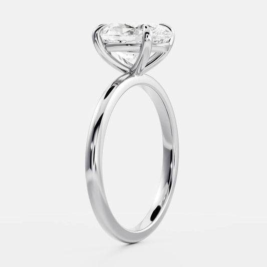 Marquise Cut Cluster Styled Lab Grown Diamond Engagement Ring