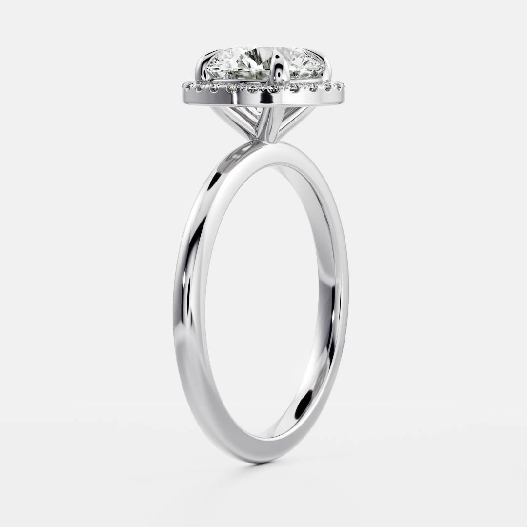 Stunning 1.0-2.0 CT Round Moissanite Engagement Ring with Halo Design