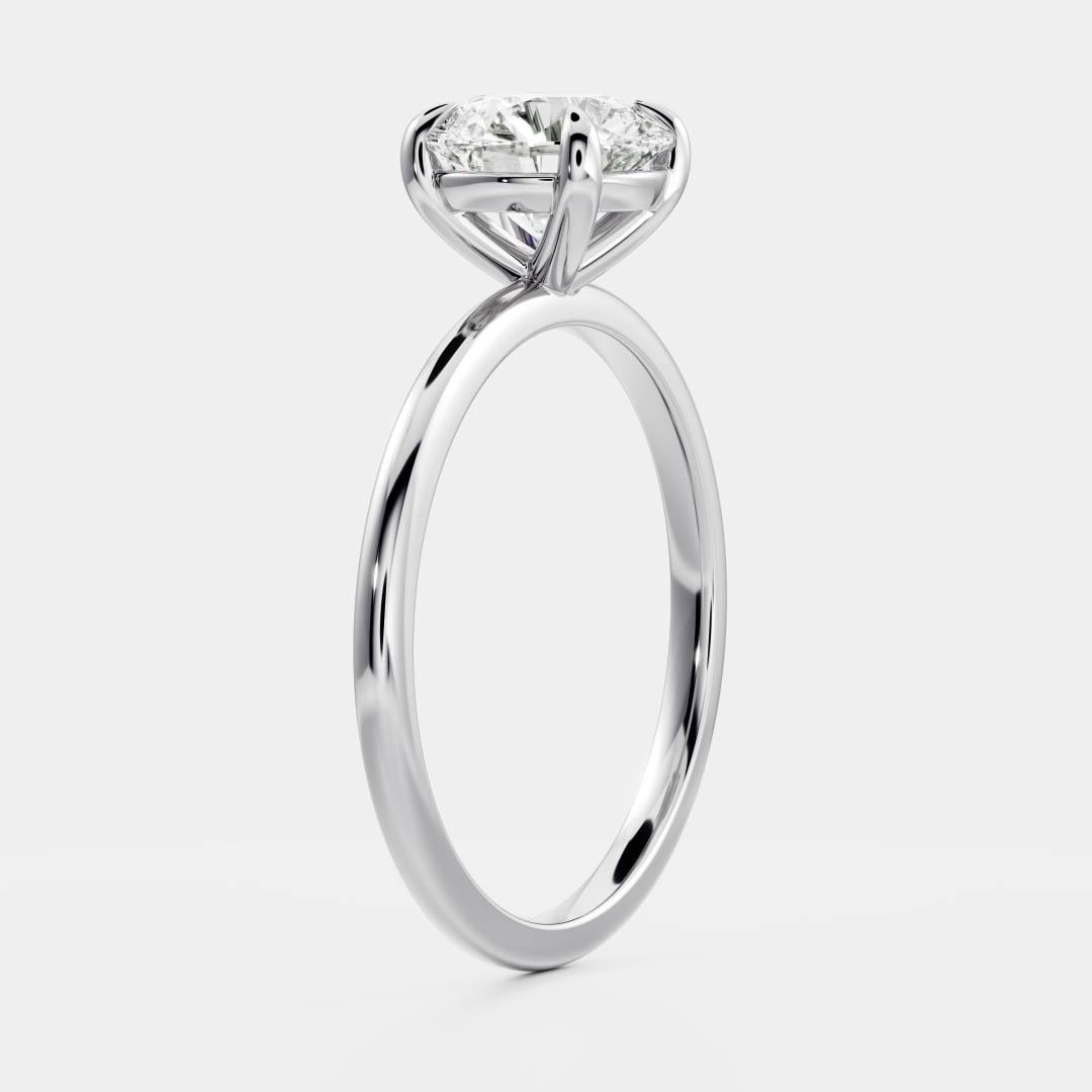 Stunning 1.0-2.0 CT Round Moissanite Engagement Ring with Solitaire Design