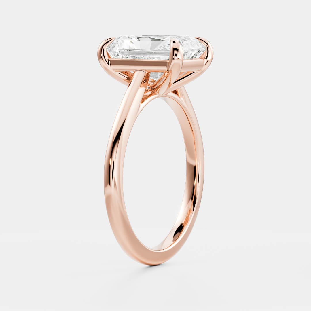 Stunning 2.0-3.0 CT Radiant Moissanite Engagement Ring with Solitaire Design