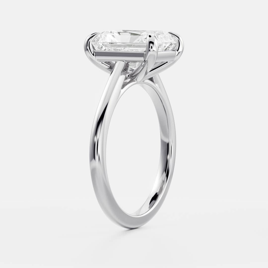 Marquise Cut Cluster Styled Lab Grown Diamond Engagement Ring