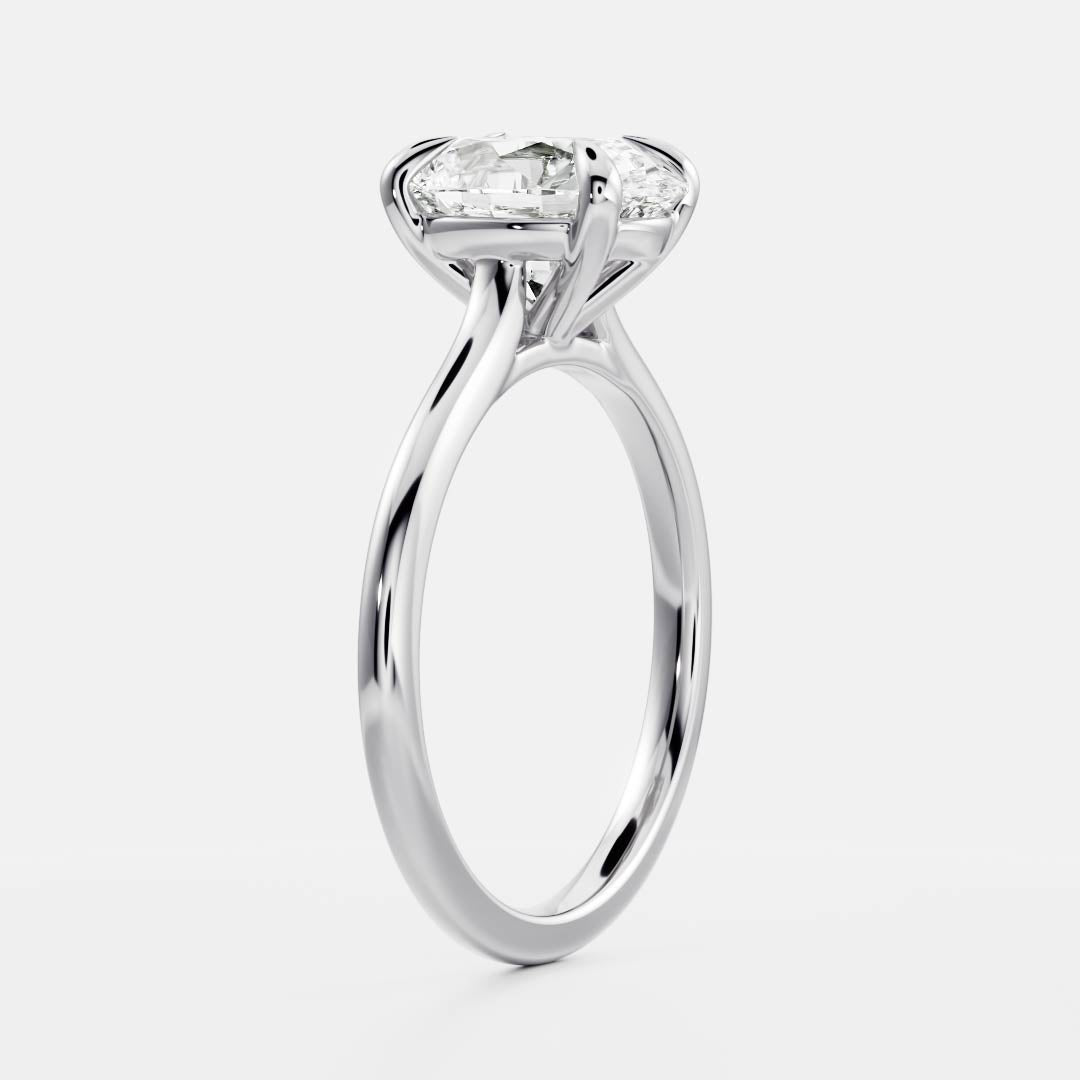 Stunning 2.0-3.0 CT Oval Moissanite Engagement Ring with Solitaire Design