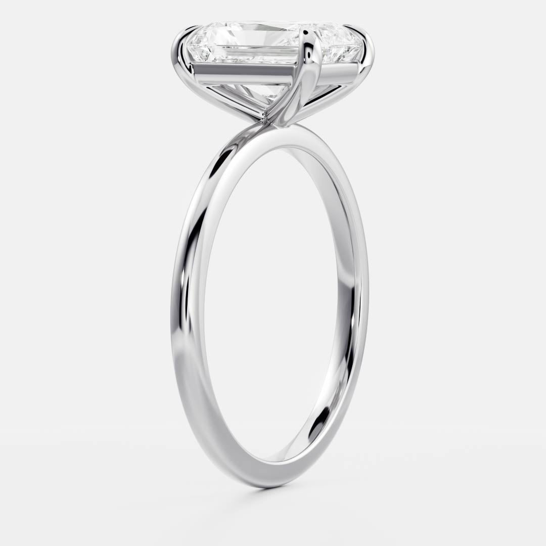 Stunning 2.0-3.0 CT Radiant Moissanite Engagement Ring with Solitaire Design