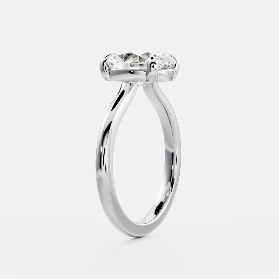 Stunning 2.0-3.0 CT Oval Moissanite Engagement Ring with Solitaire Design
