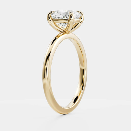 Marquise Cut Cluster Styled Lab Grown Diamond Engagement Ring