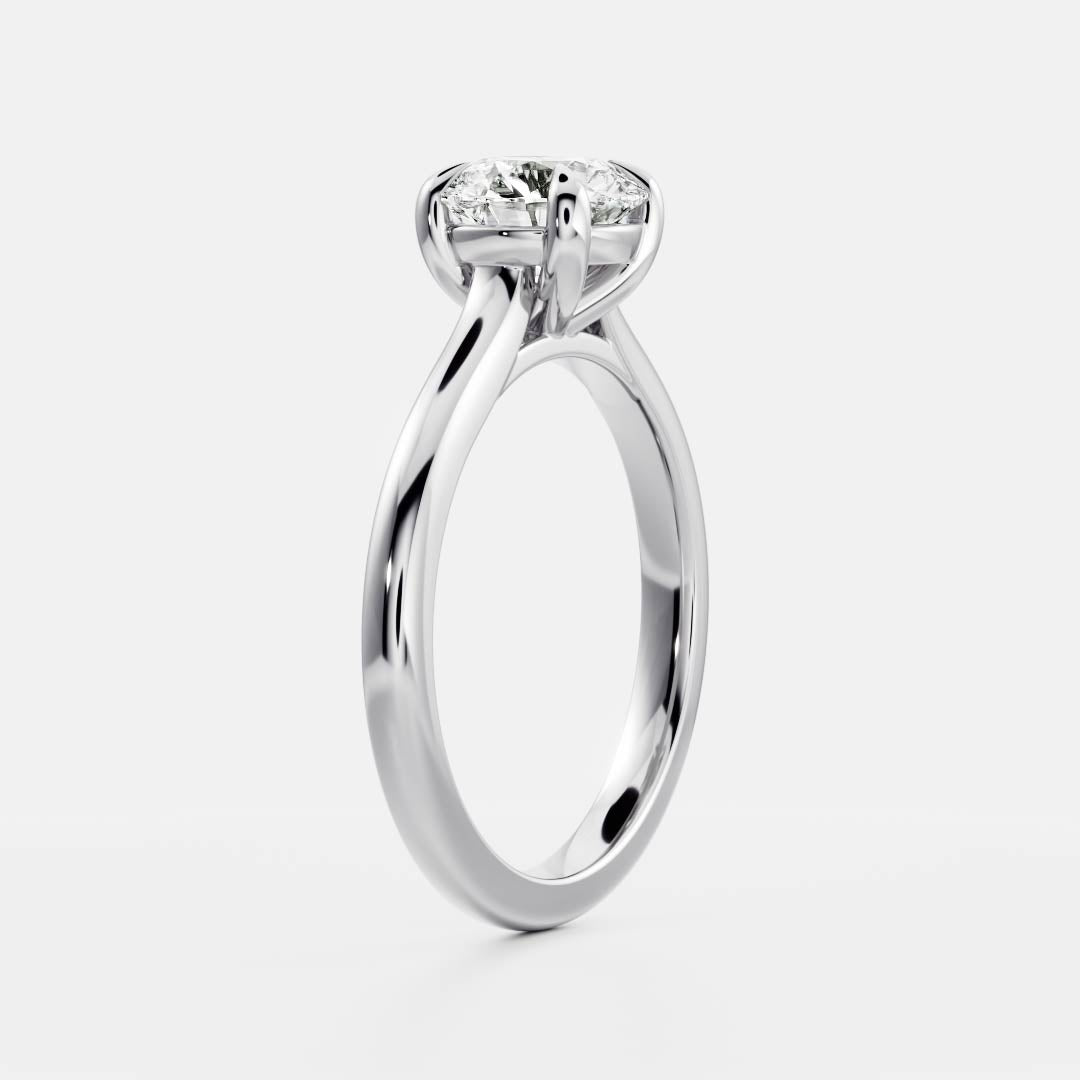 Stunning 0.5-1.5 CT Round Moissanite Engagement Ring With Solitaire Design