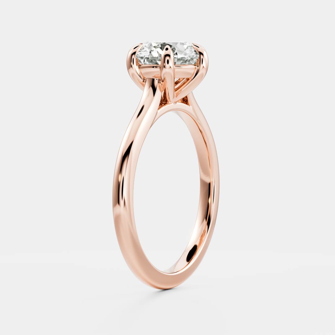 Stunning 0.5-1.5 CT Round Moissanite Engagement Ring With Solitaire Design