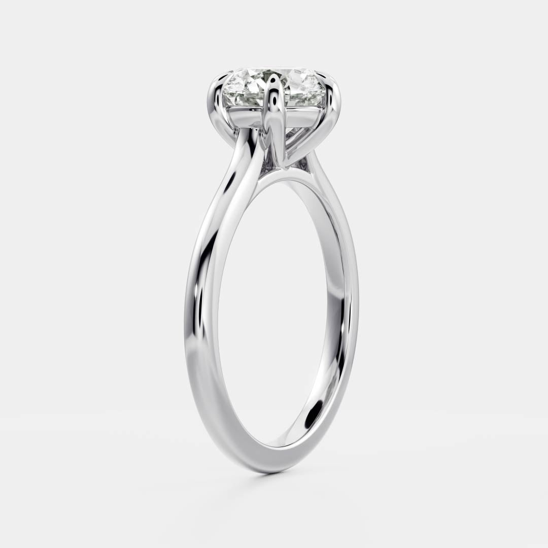 Stunning 0.5-1.5 CT Round Moissanite Engagement Ring With Solitaire Design