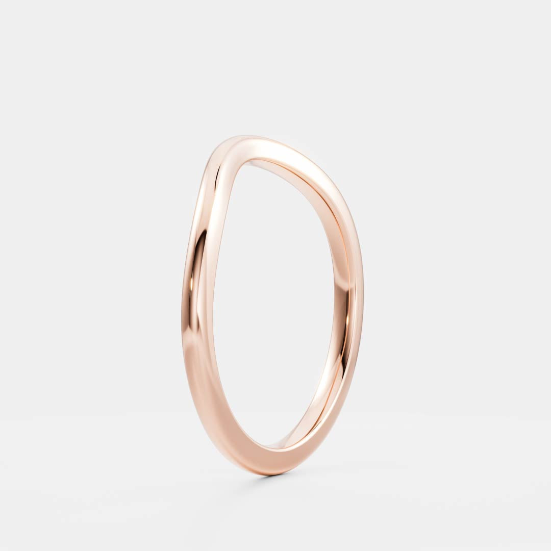 Stunning Plain Curved Wedding Bands