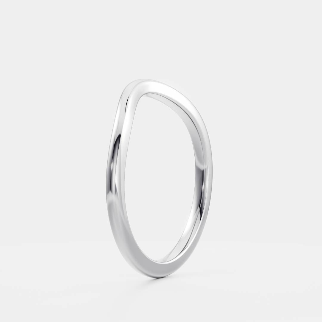 Stunning Plain Curved Wedding Bands
