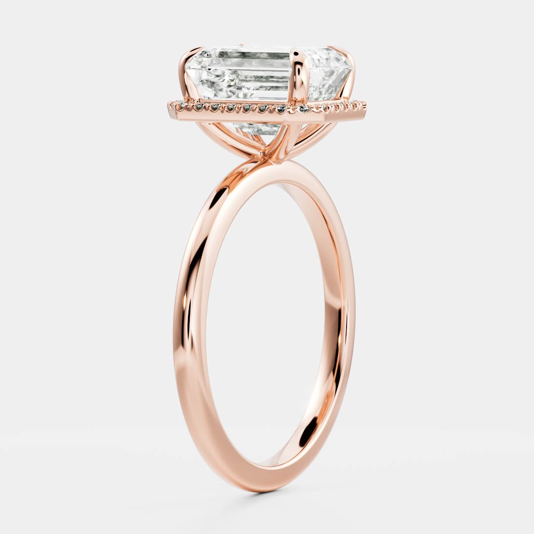 Stunning 1.5-2.5 CT Emerald Moissanite Engagement Ring with Halo Design