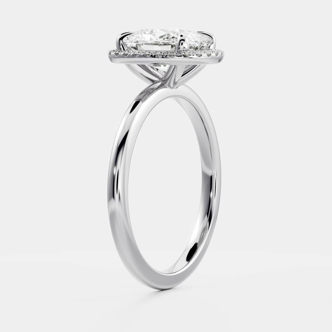 Stunning 1.5-2.5 CT Elongated Cushion Moissanite Engagement Ring with Halo Design