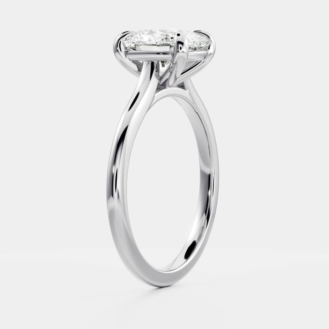 Stunning 1.5-2.5 CT Elongated Cushion Moissanite Engagement Ring with Solitaire Design