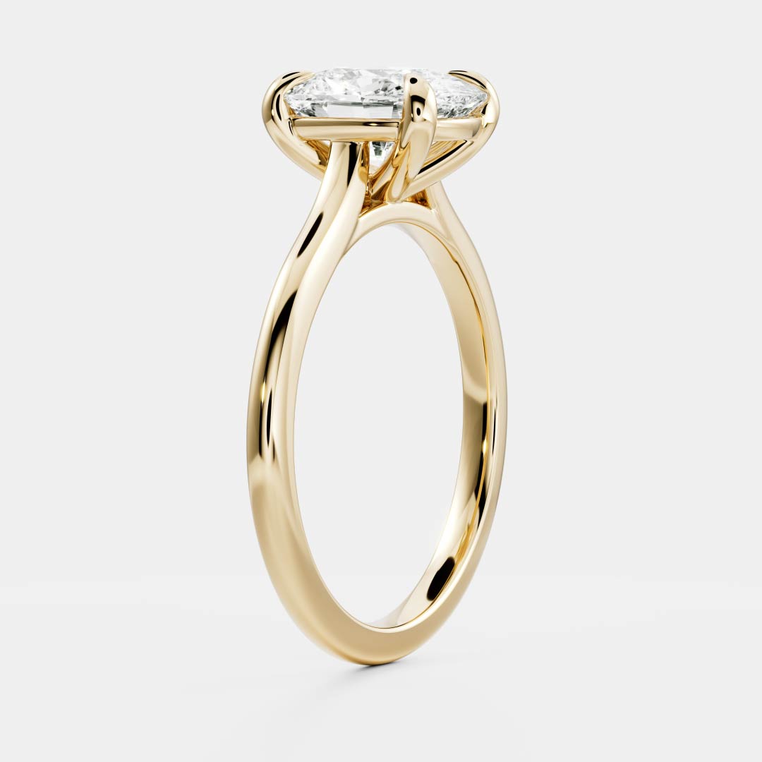 Marquise Cut Cluster Styled Lab Grown Diamond Engagement Ring