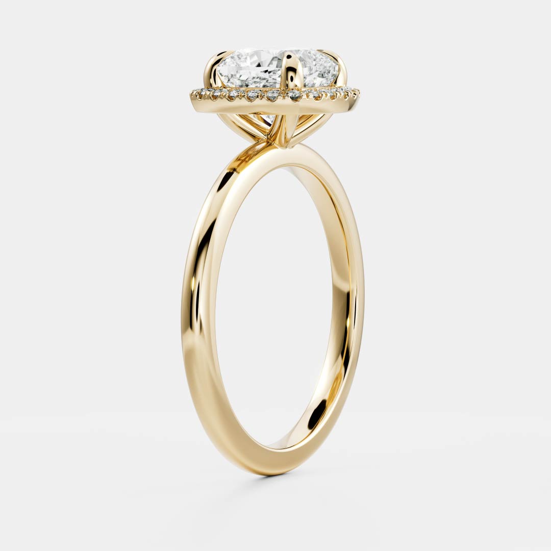 Stunning 1.0-2.0 CT Cushion Moissanite Engagement Ring with Halo Design