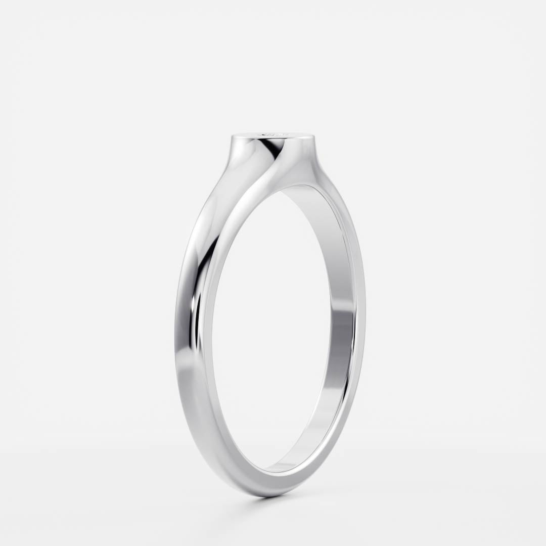 Stunning 0.02 CT Round Moissanite Stones Solitaire Wedding Bands