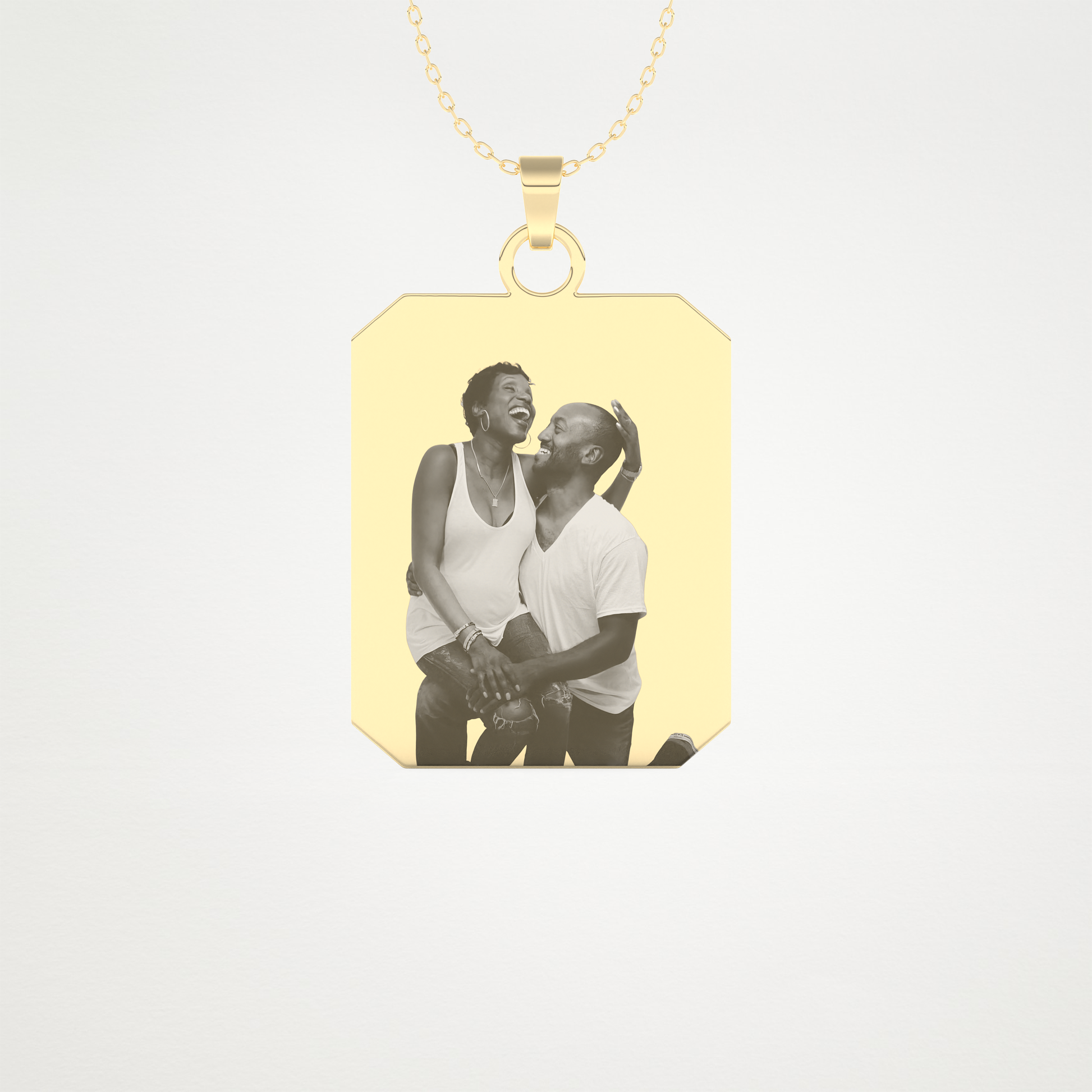 Custom Photo Printed Pendant Necklace – 14K/18K Gold & 925 Silver 6