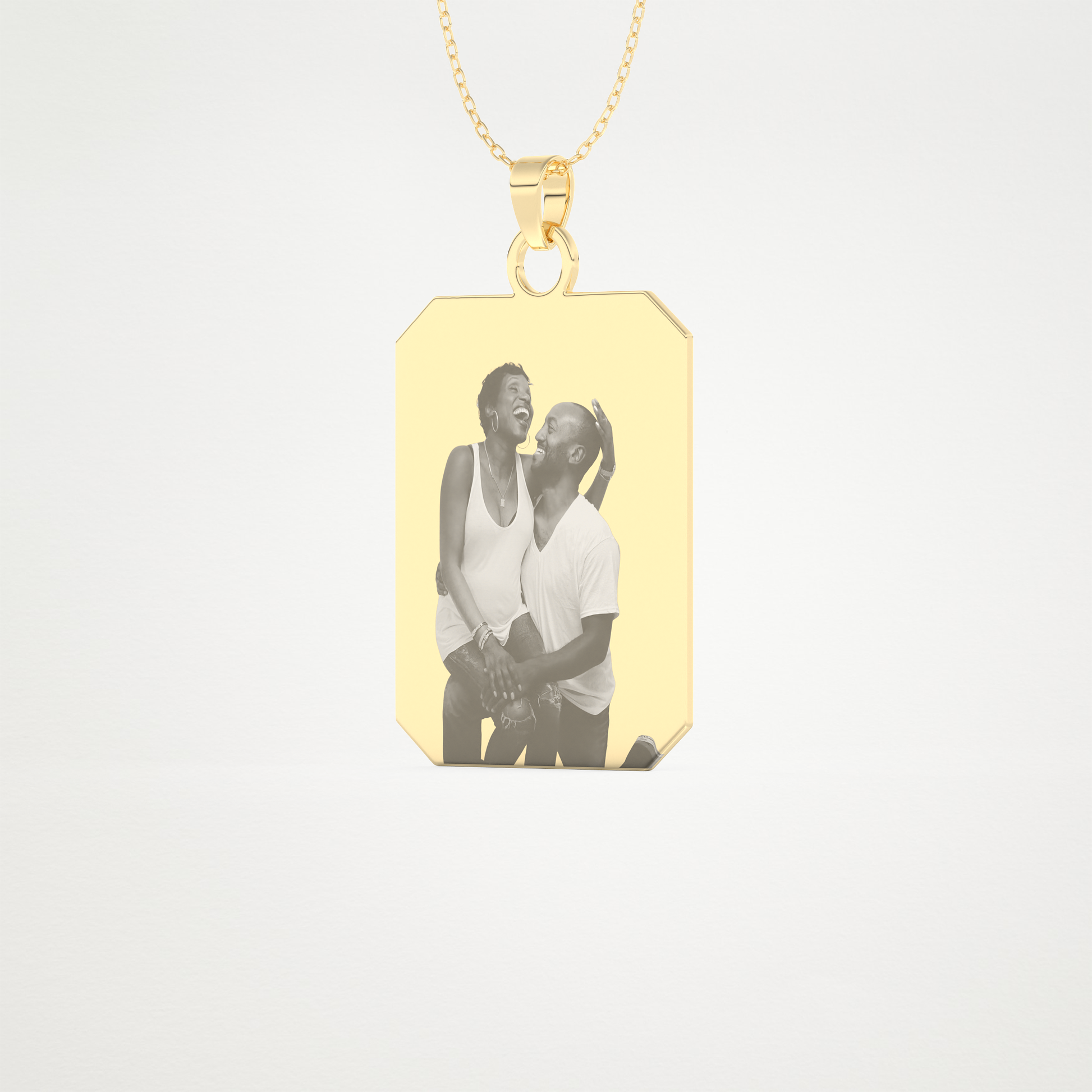 Custom Photo Printed Pendant Necklace – 14K/18K Gold & 925 Silver 7
