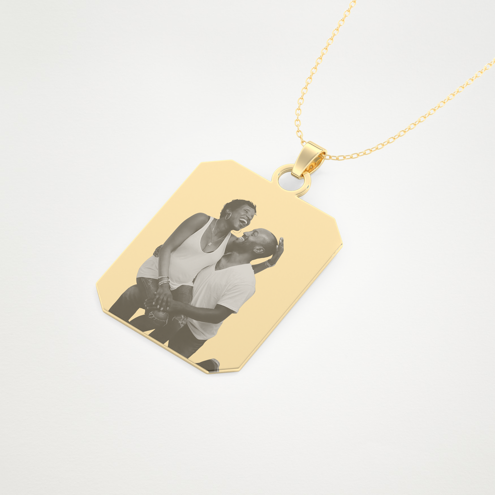 Custom Photo Printed Pendant Necklace – 14K/18K Gold & 925 Silver 10