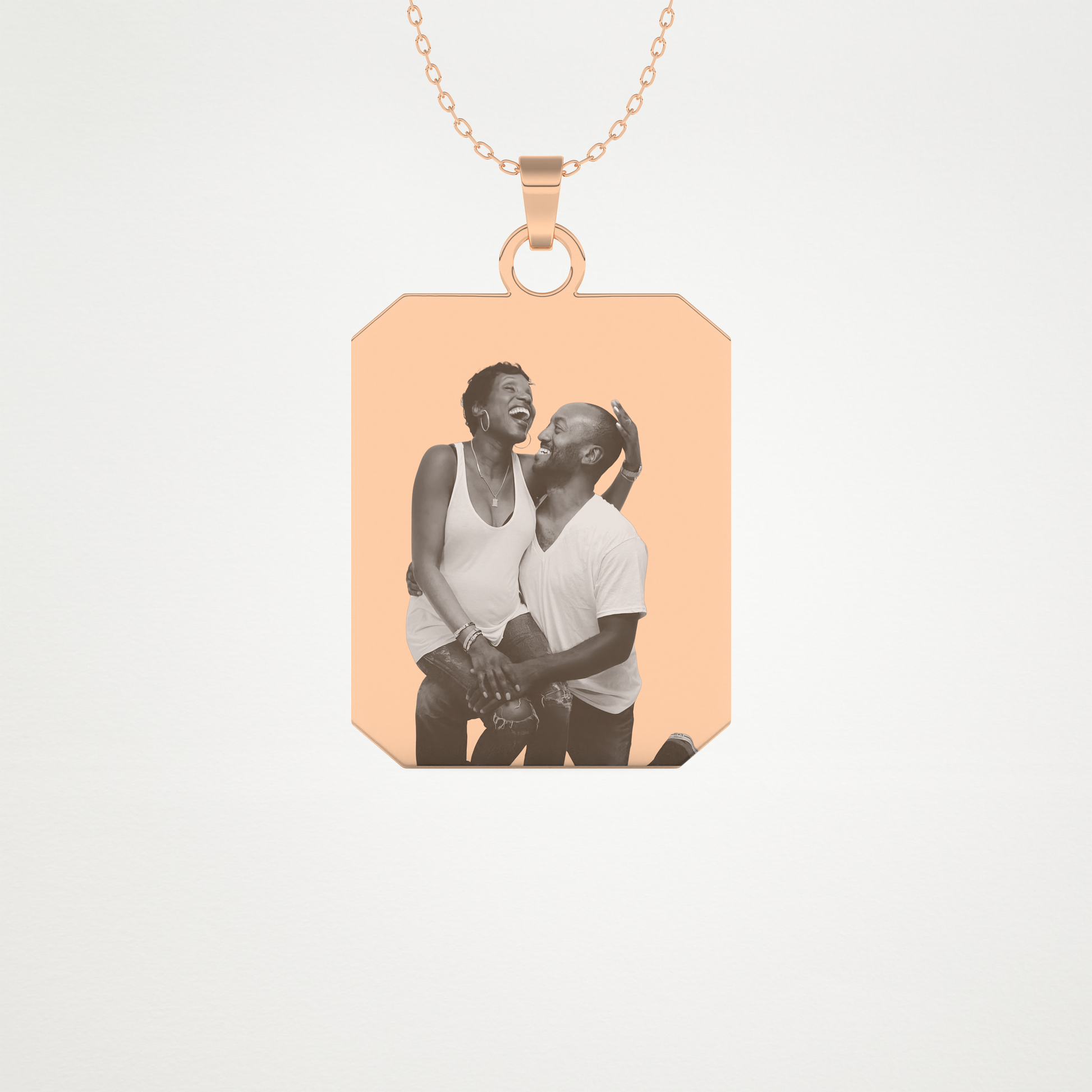 Custom Photo Printed Pendant Necklace – 14K/18K Gold & 925 Silver 11