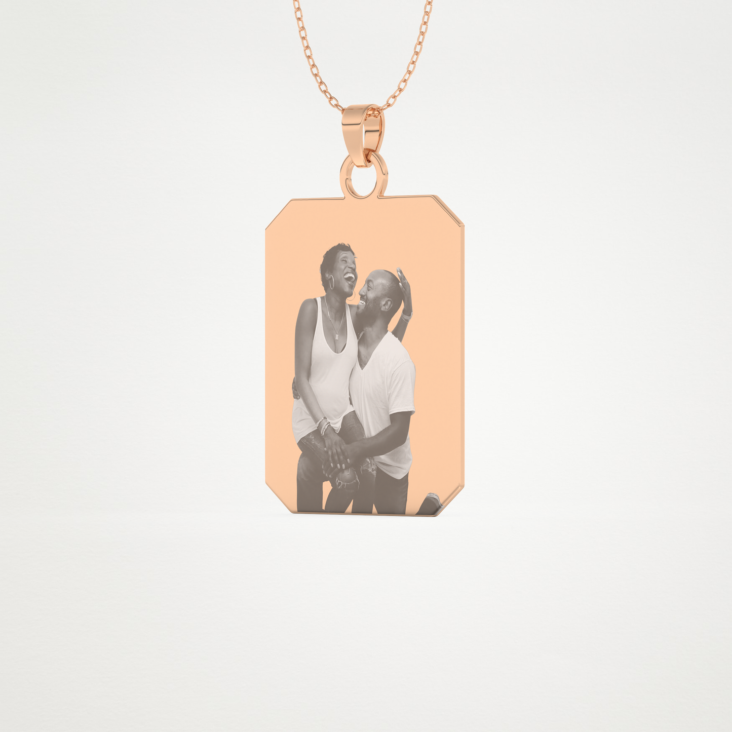 Custom Photo Printed Pendant Necklace – 14K/18K Gold & 925 Silver 12